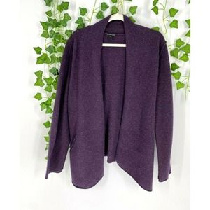 Eileen Fisher 100% Wool Open Slouchy Cardigan